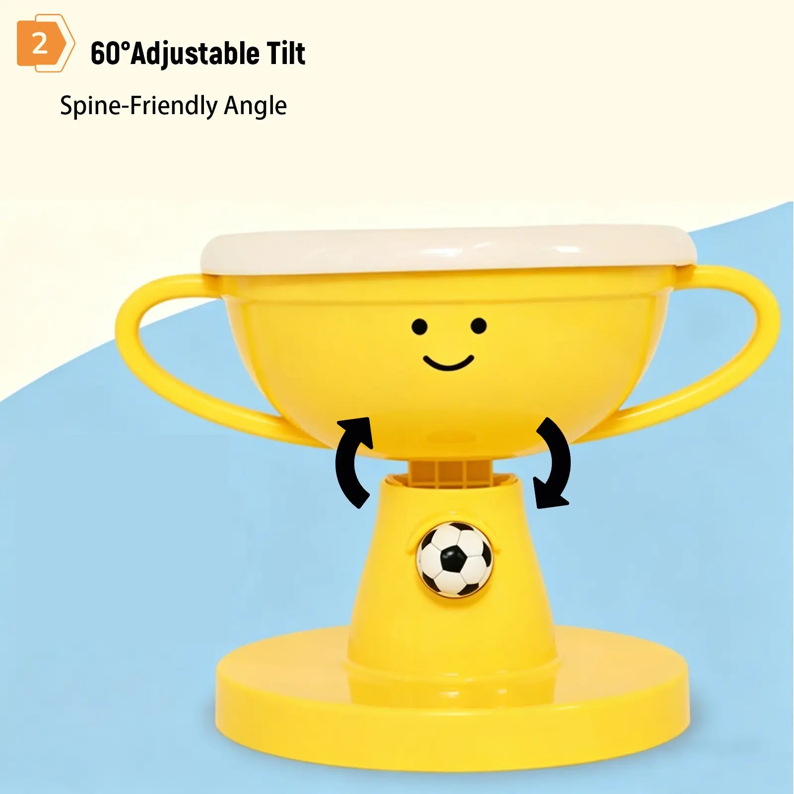 UFORU Adjustable Tilted Ceramic Pet Food Bowl - Trophy Shaped, Neck-Friendly, Anti-Slip Design for Cats and Small to Medium Dogs